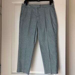 Donna Ricco Womens High Rise Dress Pants Pleated Front Straight Leg Green Size 8